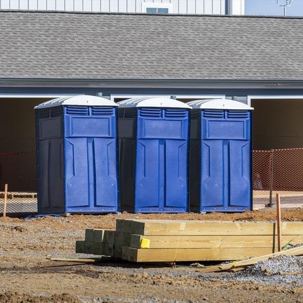 Heavy-duty construction site porta potty in Watertown, New York State