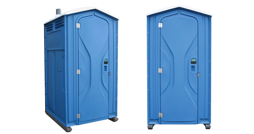 Long-term porta potty units on site in Watertown, New York State